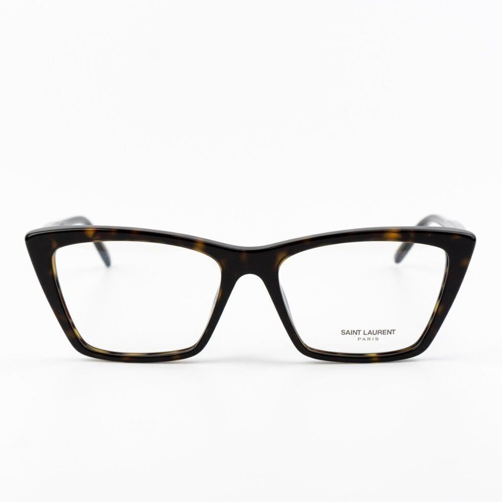 NEW Saint Laurent SL737 MICA THIN OPT 002 Dark Havana Cat Eye Unisex Eyeglasses - Picture 4 of 11